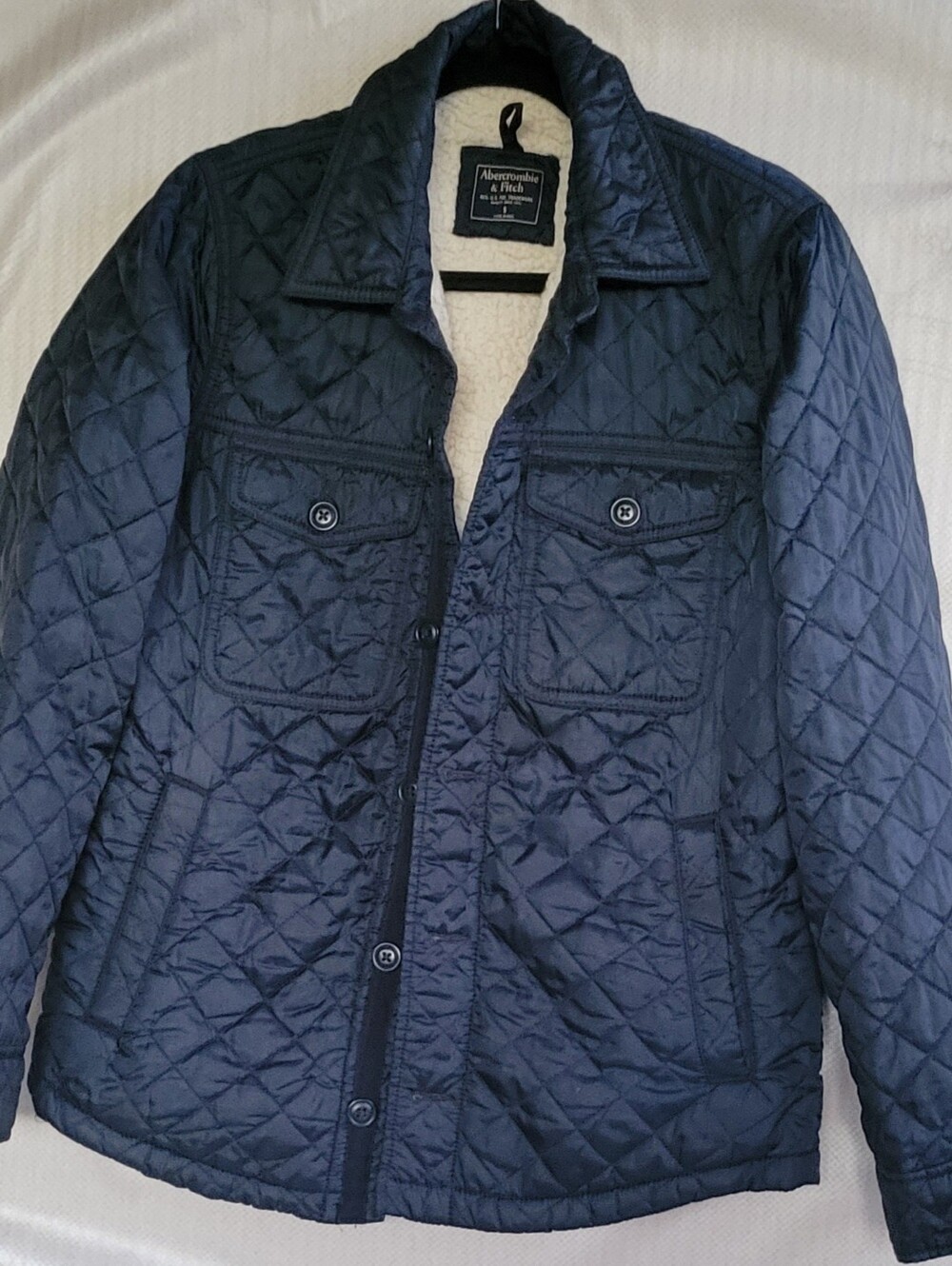 Abercrombie & Fitch Navy Quilted Men's Jacket Small